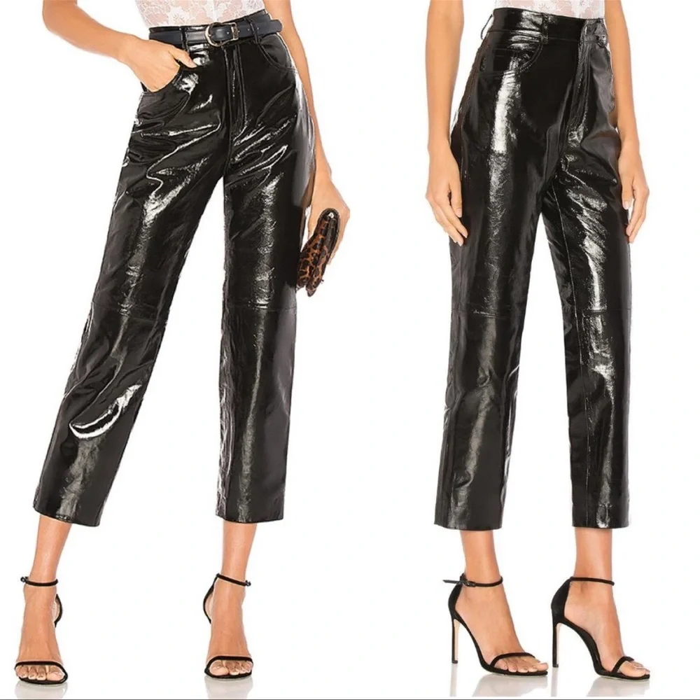 LPA 417 Pants Leather Black High Rise Size Small NWOT - Picture 7 of 10